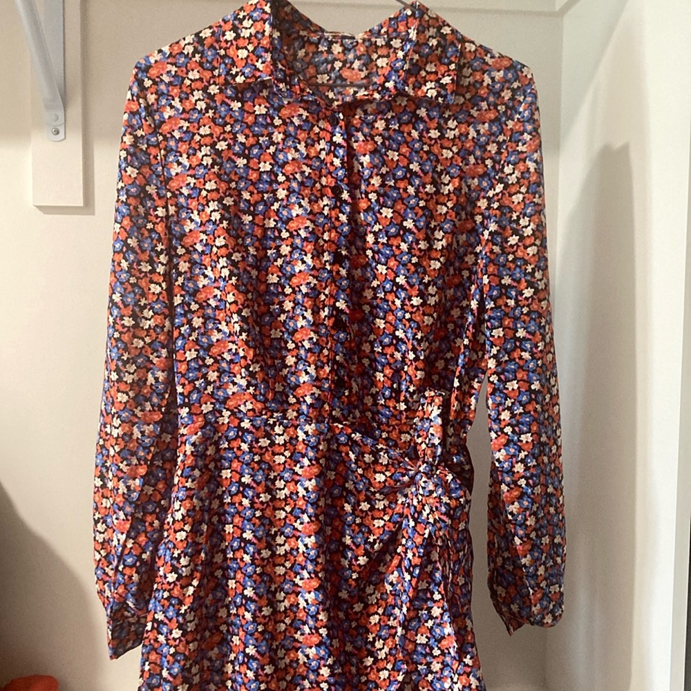 Floral Mini long sleeve Dress - Multicolor
